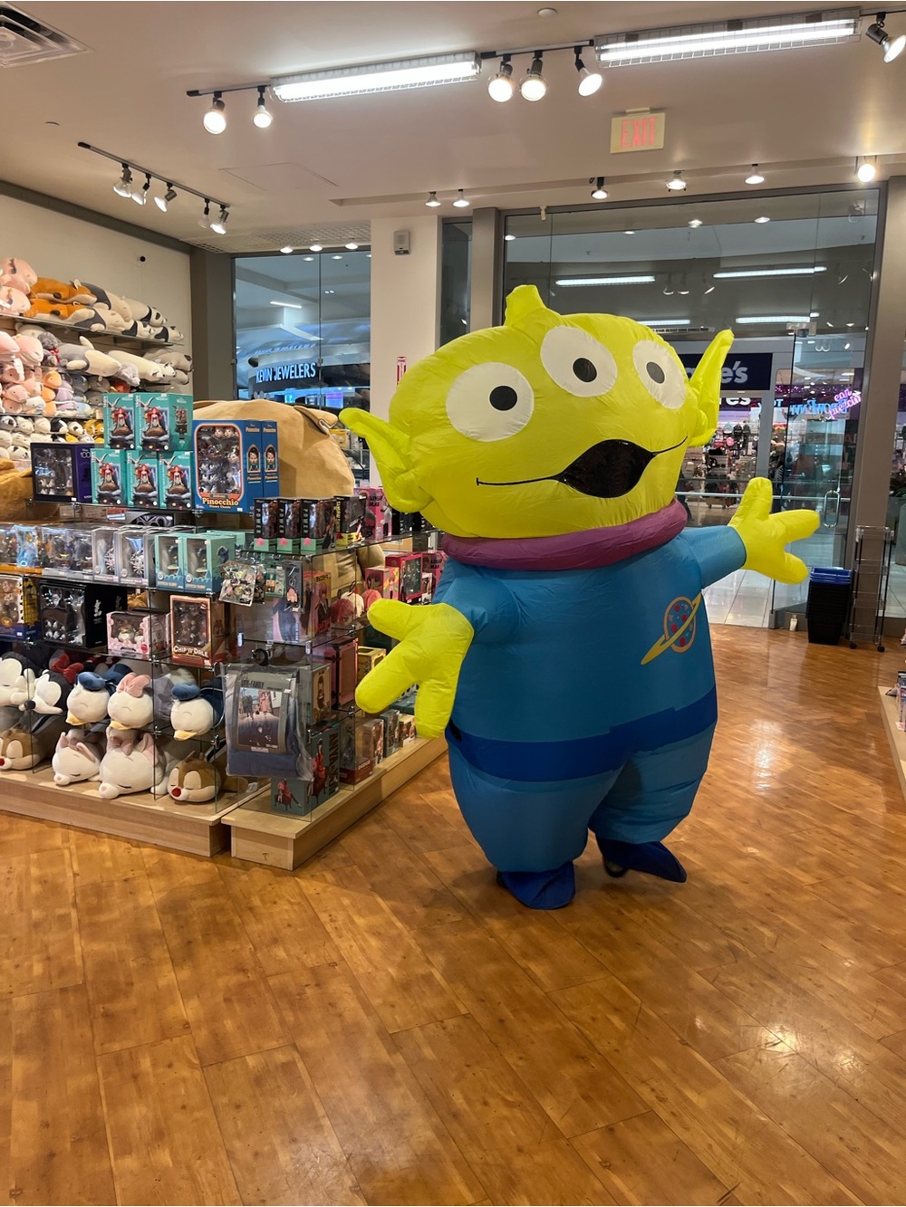 Kids Alien Inflatable Costume - Green Space Character